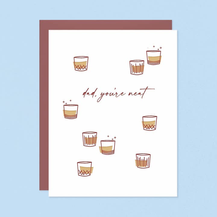 Dad, You're Neat Letterpress Greeting Card for wholesale by Missive