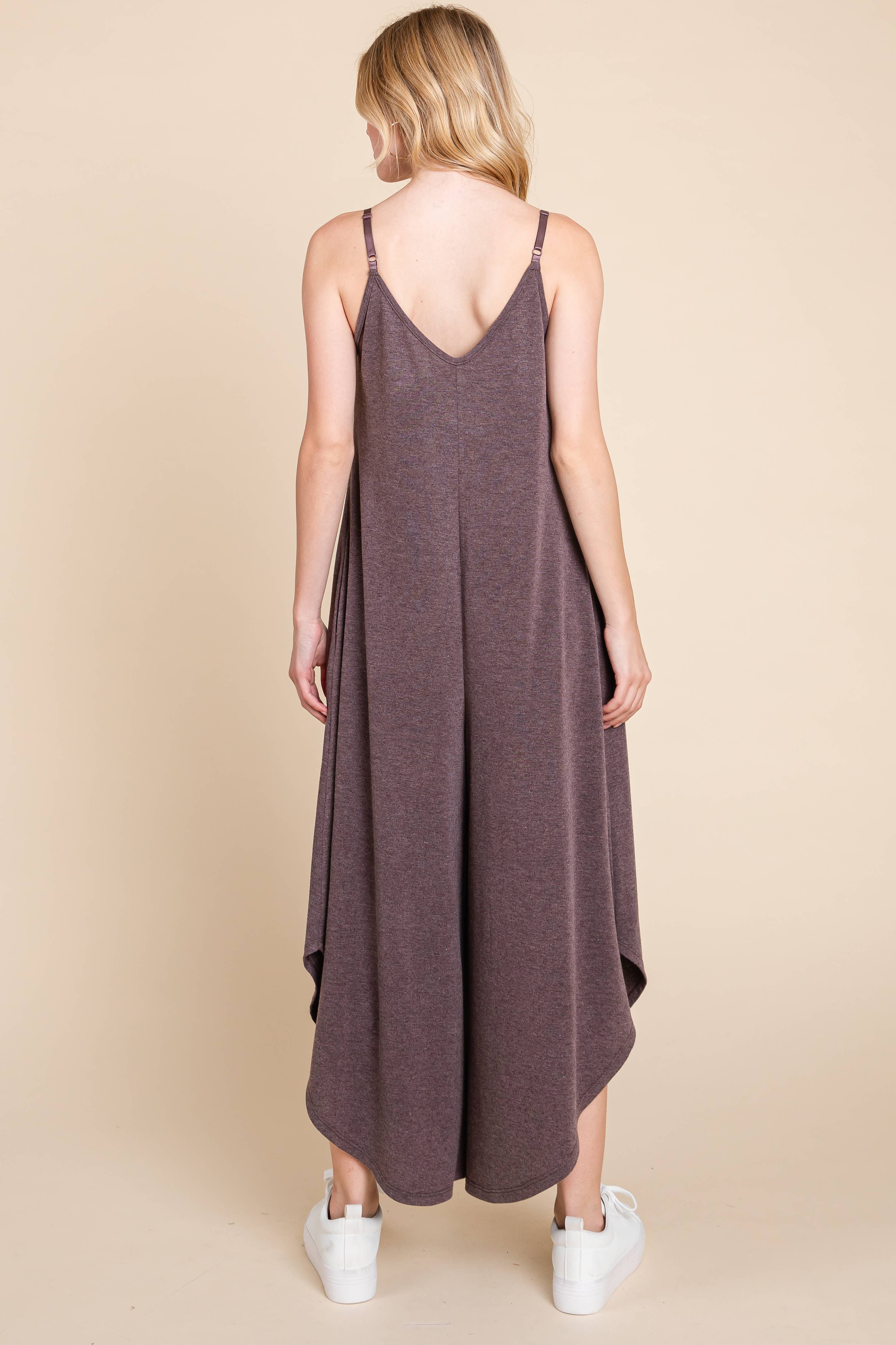 Emerald Collection - Wholesale Jumpsuit - Women's - ETR-8156-PL Plus Size Solid French Terry Wide Leg Jumpsuit21