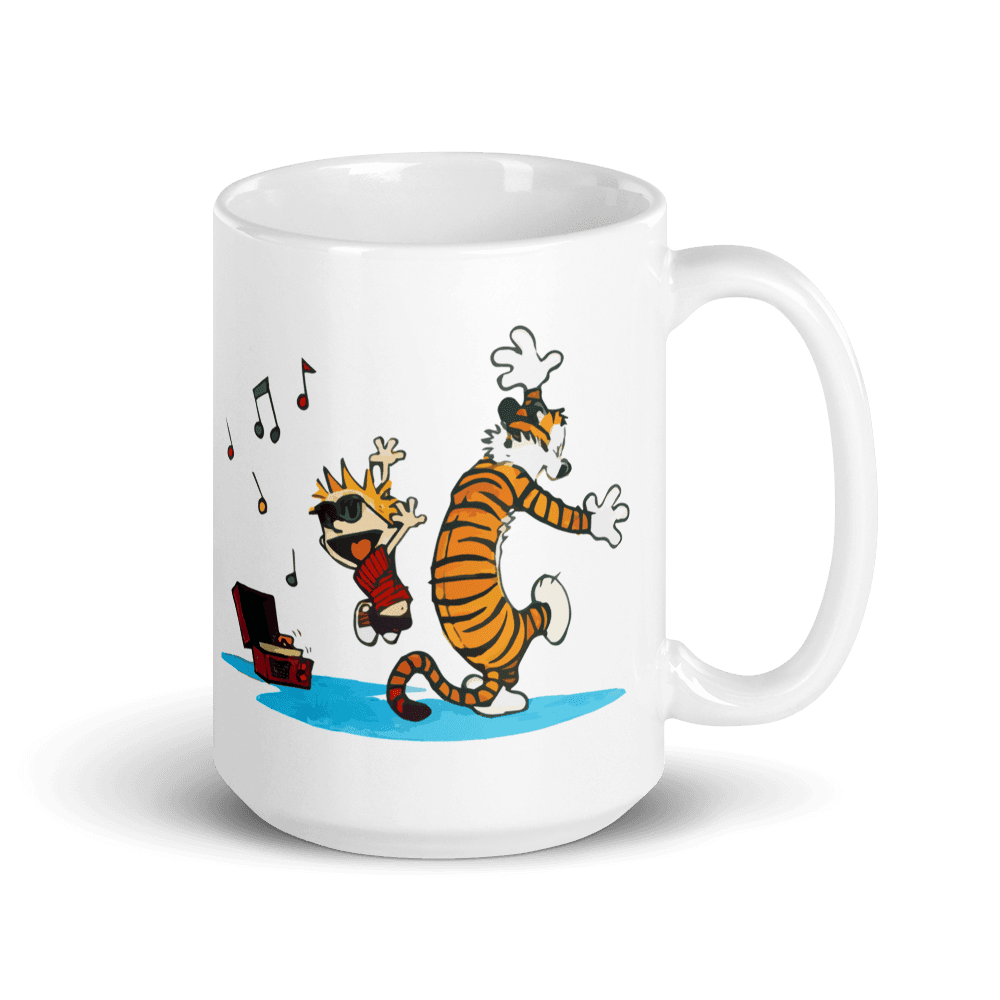 Art-O-Rama Shop - Wholesale Coffee Mug - Calvin and Hobbes Dancing with Record Player Mug6