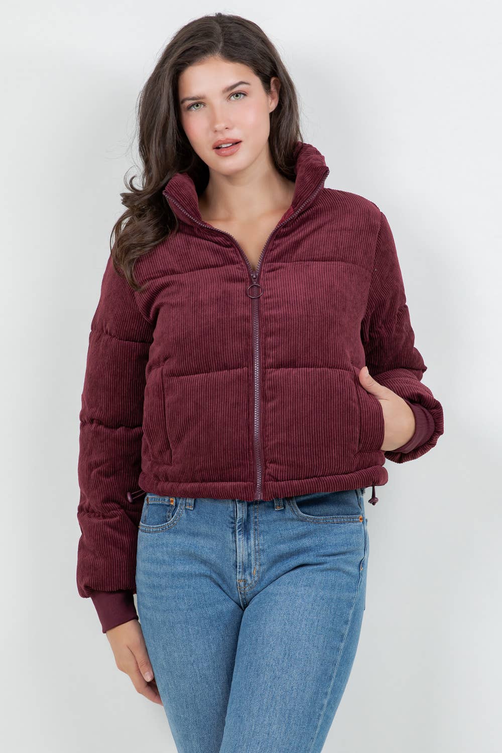 Veracci - Wholesale Puffer Jacket - Women's - Quilted Corduroy Puffer Jacket16