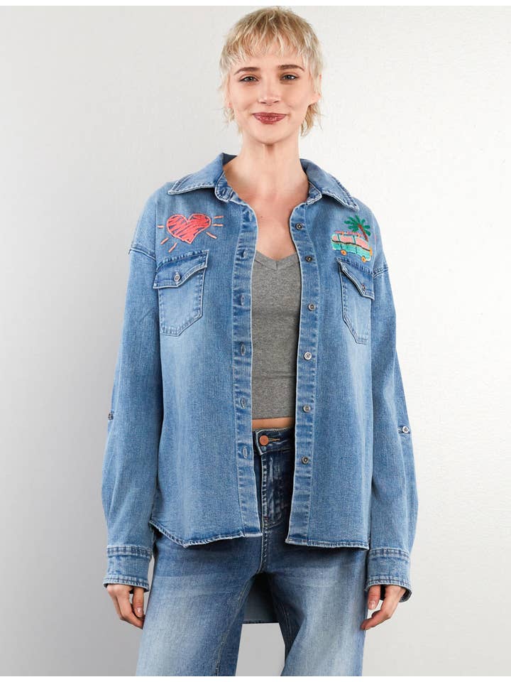 Denim Weekend Warrior Shirt for wholesale on Faire6