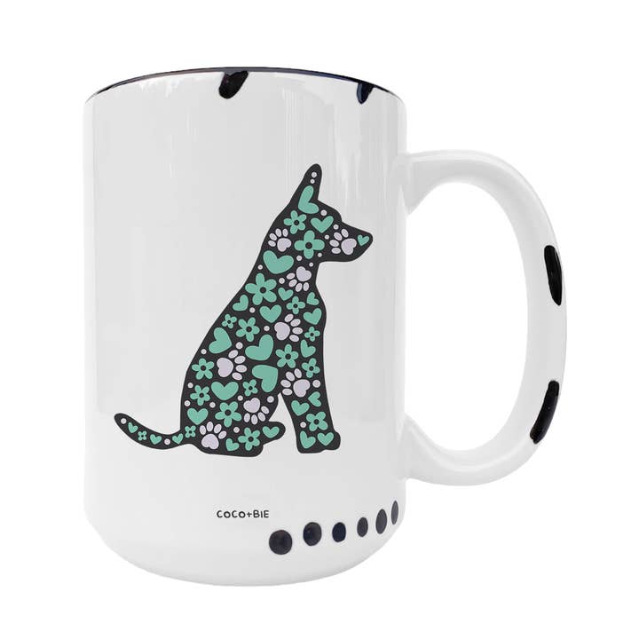 Hondenmok met bloemen, bloemen, hond, hondenmok, cadeau voor hondenliefhebbers, schattig voor wholesale door coco+bie designs