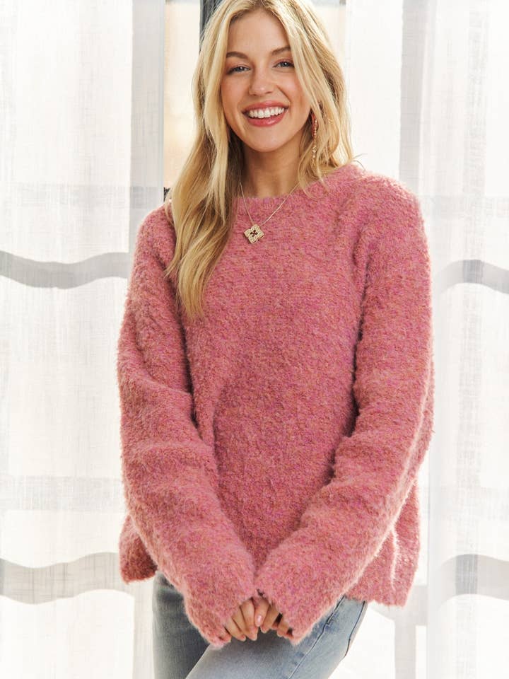 ADORA LA - Wholesale Knit Sweater - Women's - CESW3451A - WARM N COZY FUZZY SWEATER TOP15