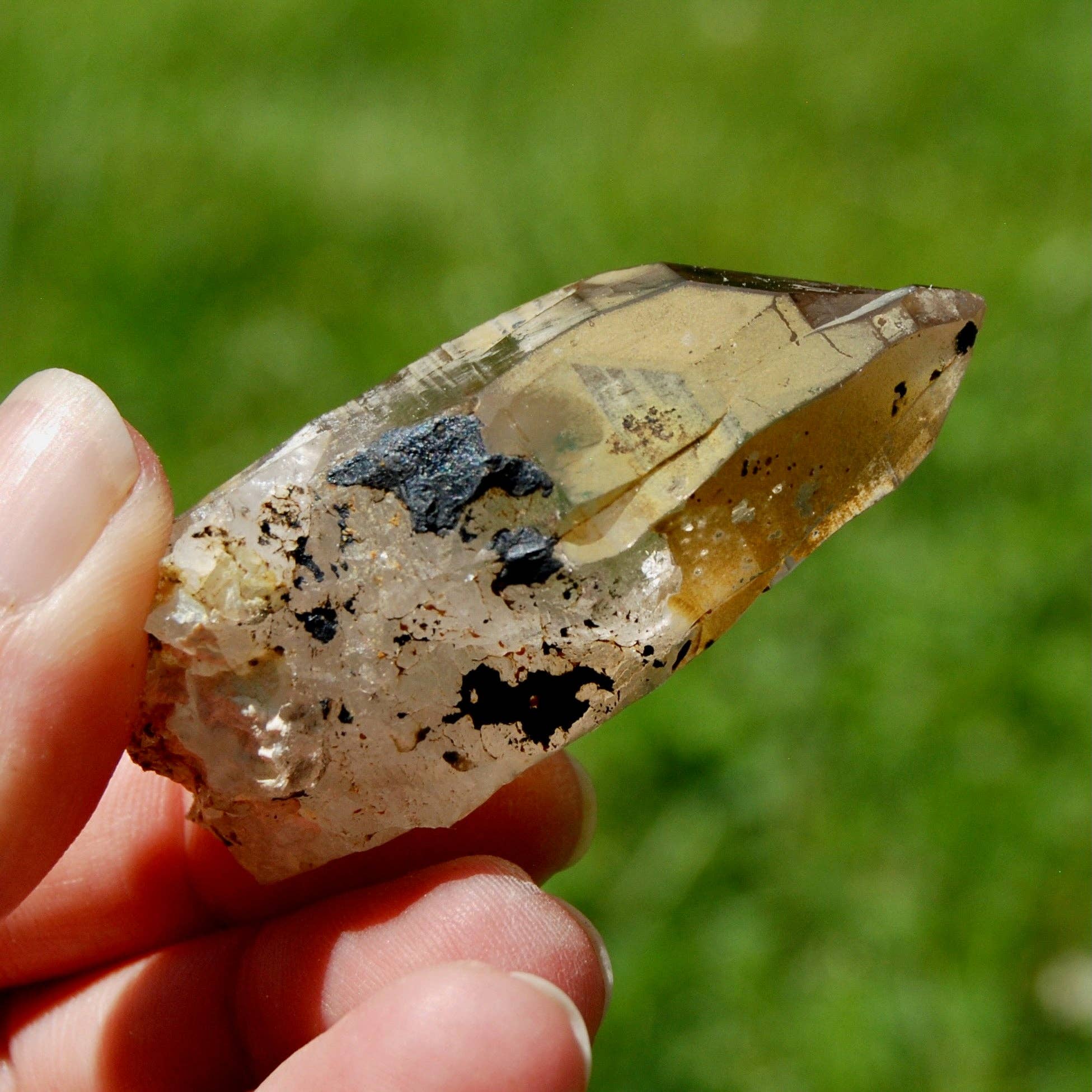 Caspar Curiosities - Wholesale Spiritual Stone/Crystal - 2.3in 45g Intricate Smoky Quartz Crystal Cathedral, Akashic Lines, Malawi msq146