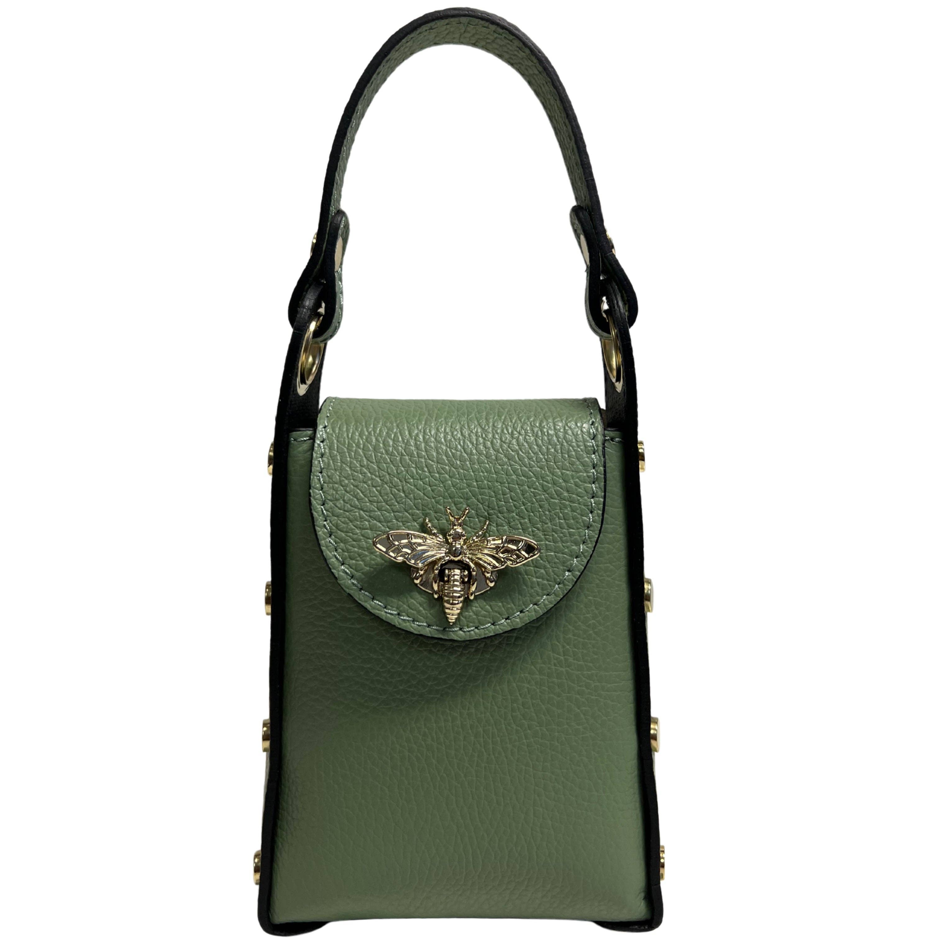 MODARNO - Wholesale Top Handle Bag - Women's - Modarno mini bag in genuine leather dollar with bee-shaped l28