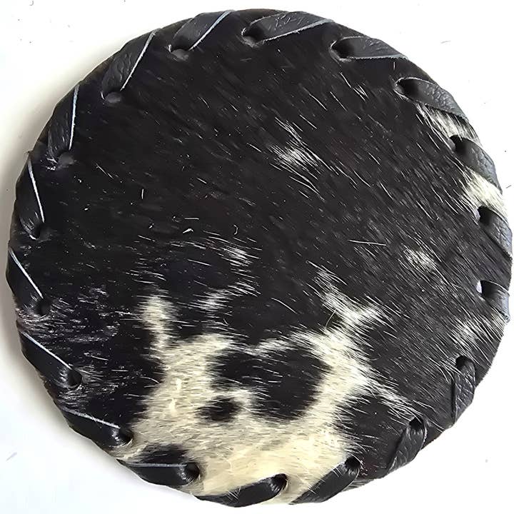 Ranchers Closet - Wholesale Coasters - 4 Large Cowhide Hair-on Coaster - Boho hide Western Decor6