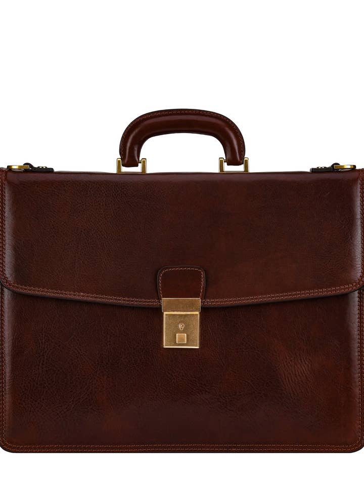 Mallette en cuir - Le Bruit de la montagne pour la vente par Time Resistance