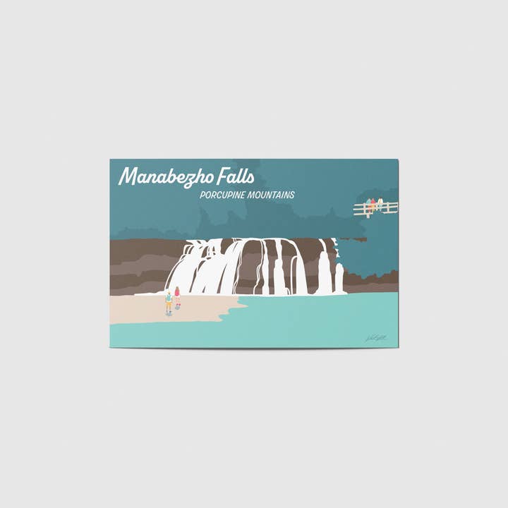Cartão postal de viagem Manabezho Falls por atacado de Byway Press