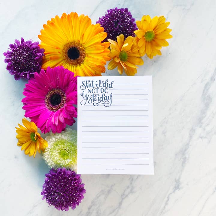 Stevie + Bean Paperie - Wholesale Notepad - Shit I Did Not Do Yesterday / Notepad1