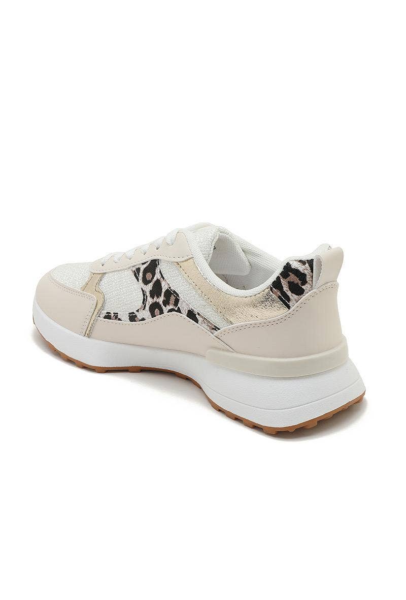 No Doubt Shoes – wholesale Lifestyle trainers – Women′s – ROUND TOE SIDE PATCH DETAILED LACE UP CHUNKY SNEAKERS 15