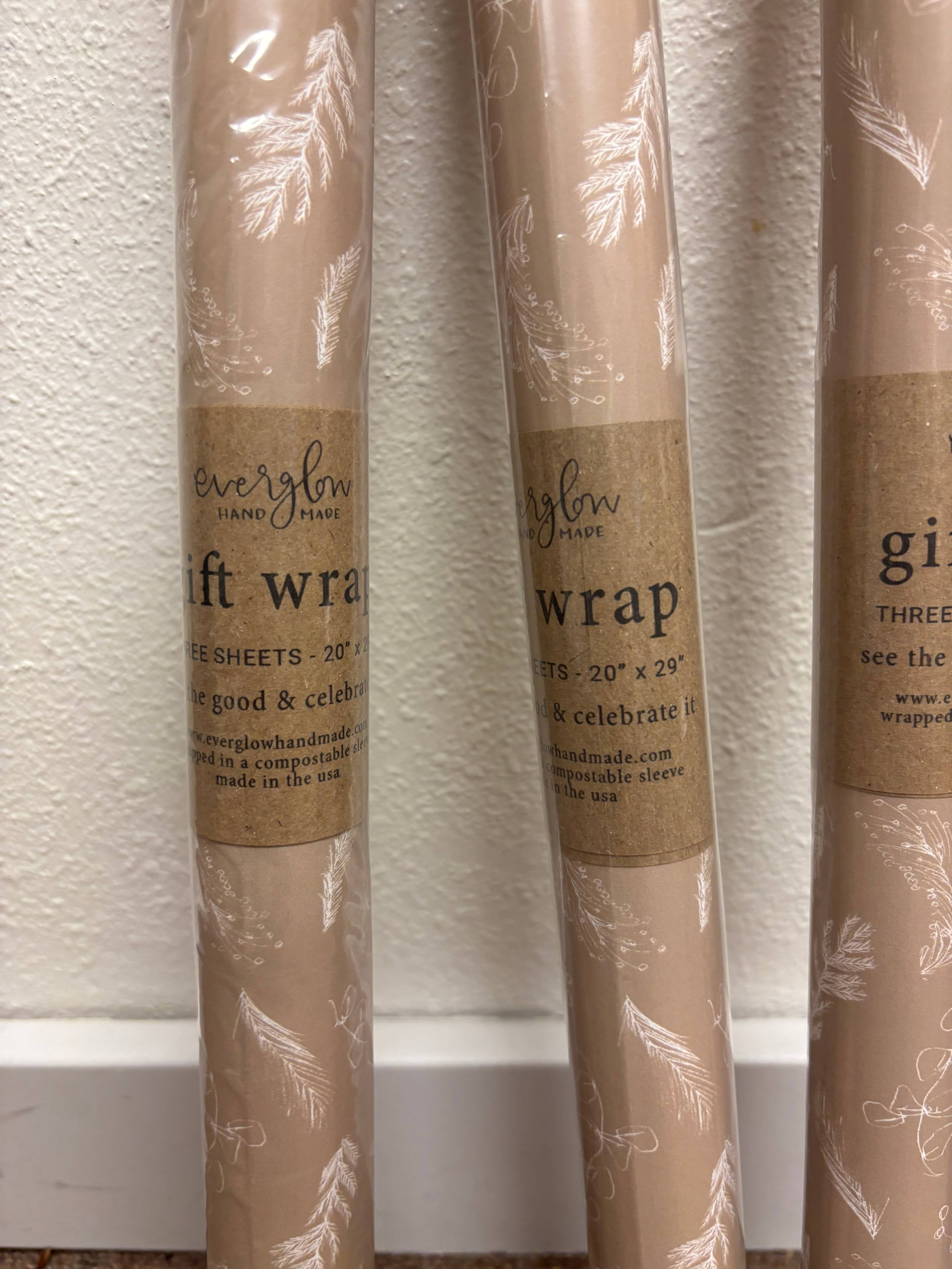 everglow handmade – wholesale Wrapping paper roll – Forest | Season's Greetings Brown Holiday Gift Wrap3