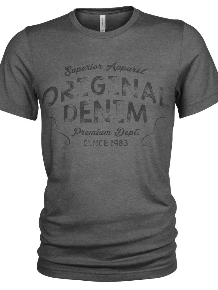 Union Made Raw Denim - Wholesale Screen Printed T-Shirt - Men's - Original Denim 100% Organic Cotton T Shirt for Men6