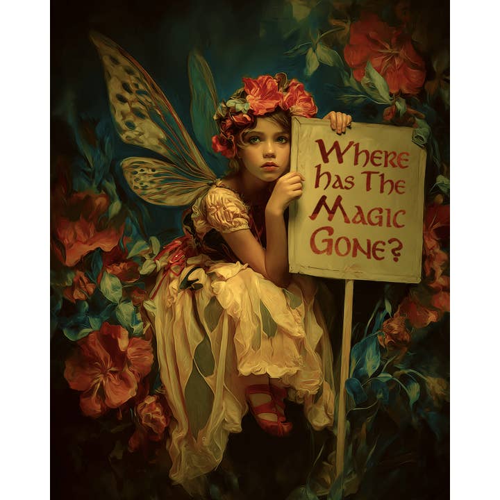 Mowbi - Wholesale Art Print - Where has the Magic Gone? Fairy - Fairies Art Print - 8"x10" Artwork