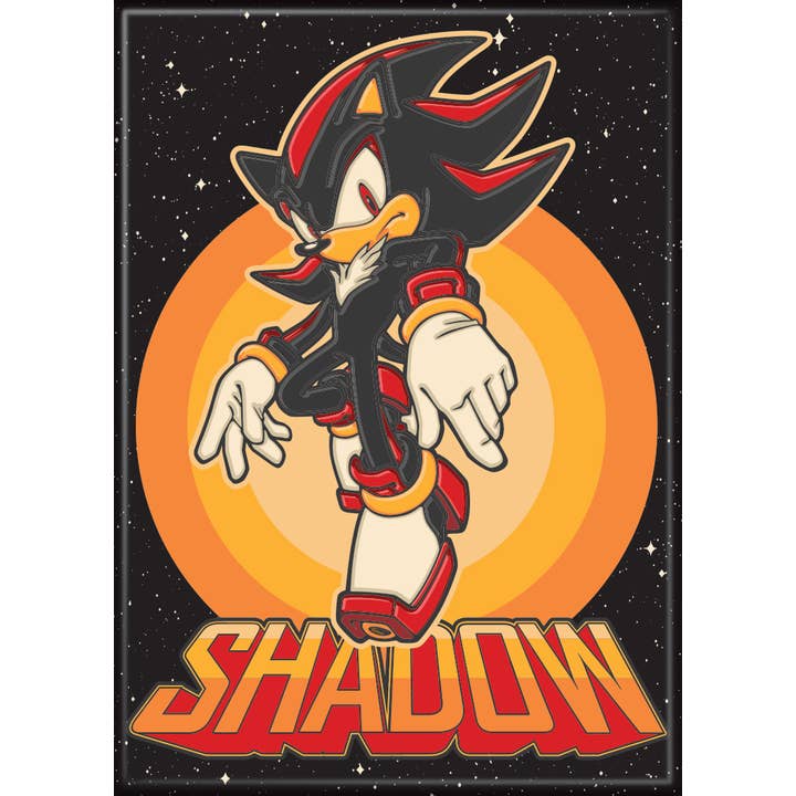 Sonic Shadow on Black Magnet for wholesale by Ata-Boy
