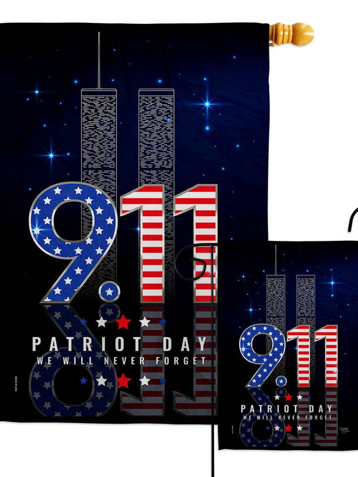 Flagga Glöm aldrig Patriot Day Usa Garden House 2-Sidig Hem för wholesale av Two Group Flag Co