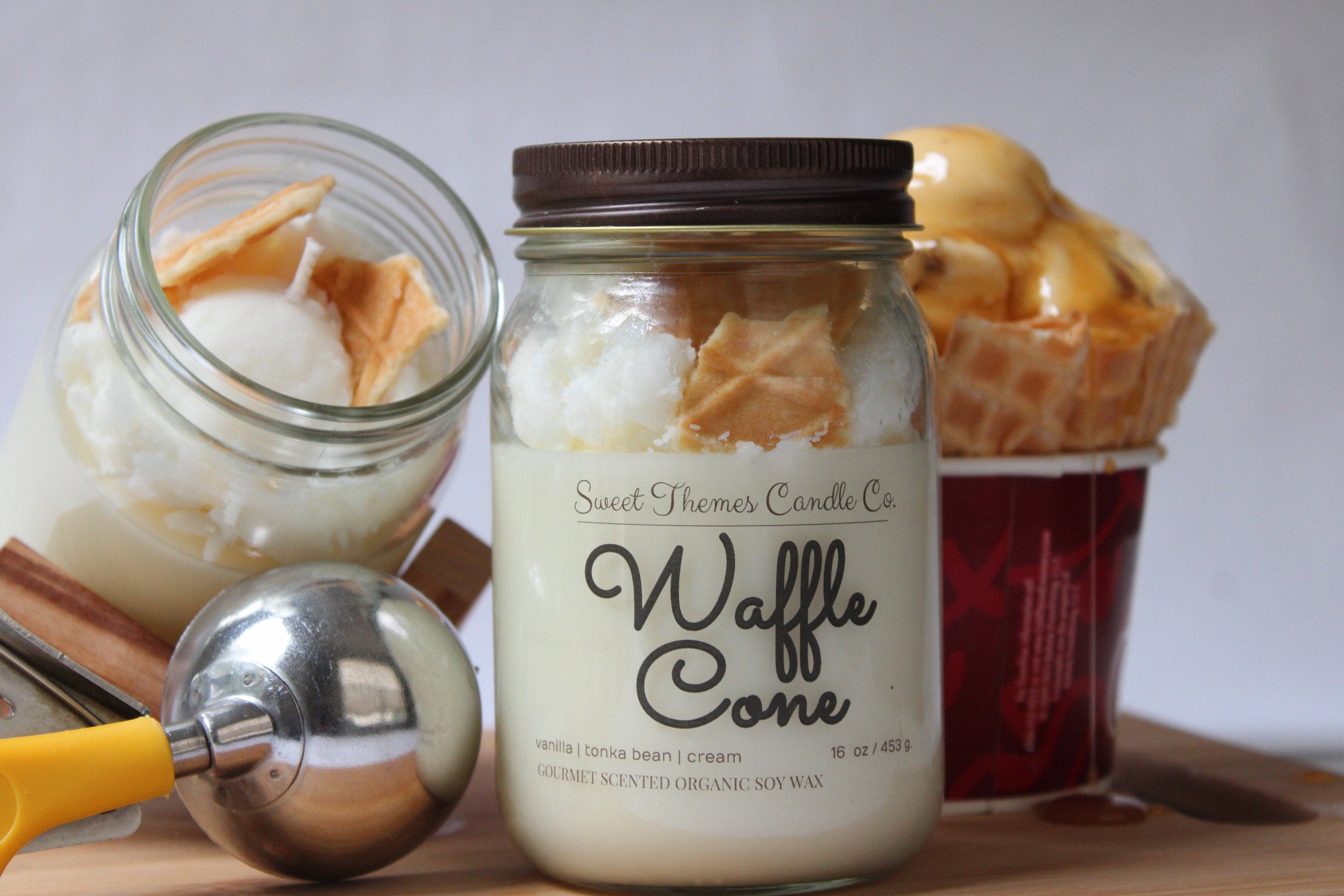 Sweet Themes Candle Co. - Vente Bougie en bocal - Cône gaufré1