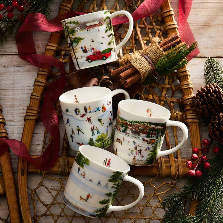 Caskata - Wholesale Coffee Mug - Caskata X Felix Doolittle Winter Wonderland Mugs, Set of 4