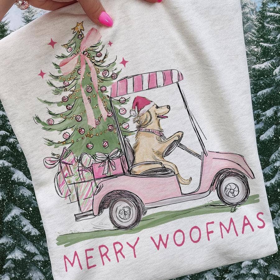 NVC Ecommerce LLC - Wholesale T-Shirt (Graphic) - Women's - Dog with Christmas Tree Tee, Funny Christmas Dog Sweatshirt3
