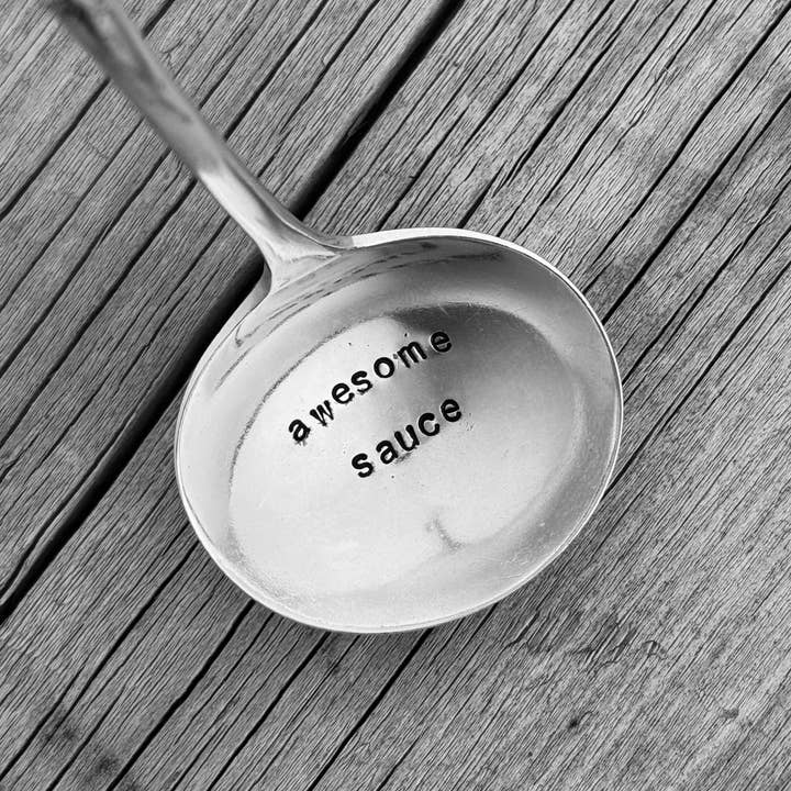 Awesome sauce! small silver-plate ladle for wholesale by Pumpernickel and Wry