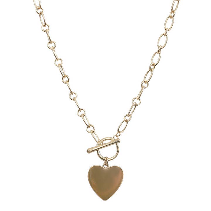 HEART TOGGLE NECKLACE, 18391V for wholesale by JOIA ACCESSORIES