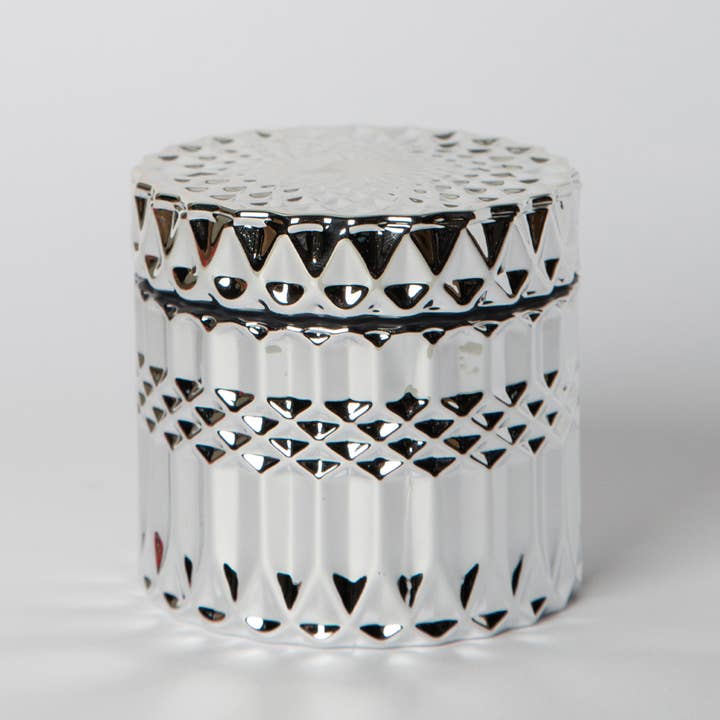 Porto Boutique - Wholesale Candle Holder - 635 - Glass Candle Holder or Candy Dish - Chrome