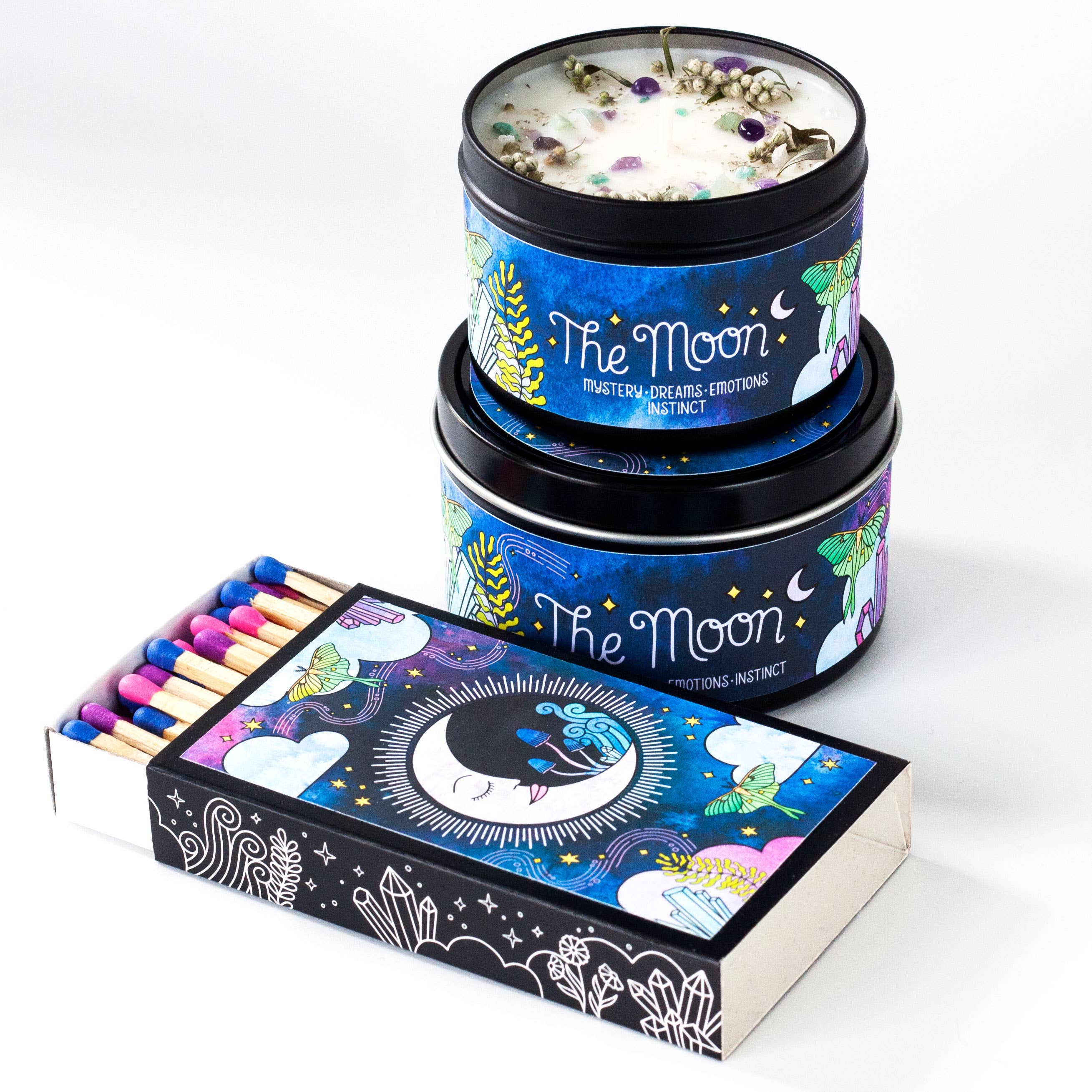 Rachel Beyer - Wholesale Travel Candles - The Moon Aromatherapy Soy Candle - Cypress Lemon13