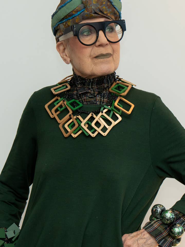 Contemporary Art Geometric Necklace - Duo - Short for wholesale by Jianhui London