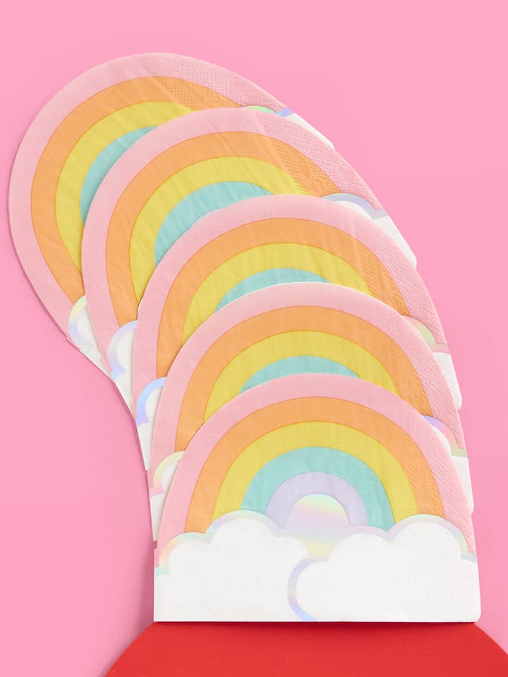 Rainbow Pastel Napkins,Bday Party Supplies,Baby Shower Decor for wholesale by xo, Fetti