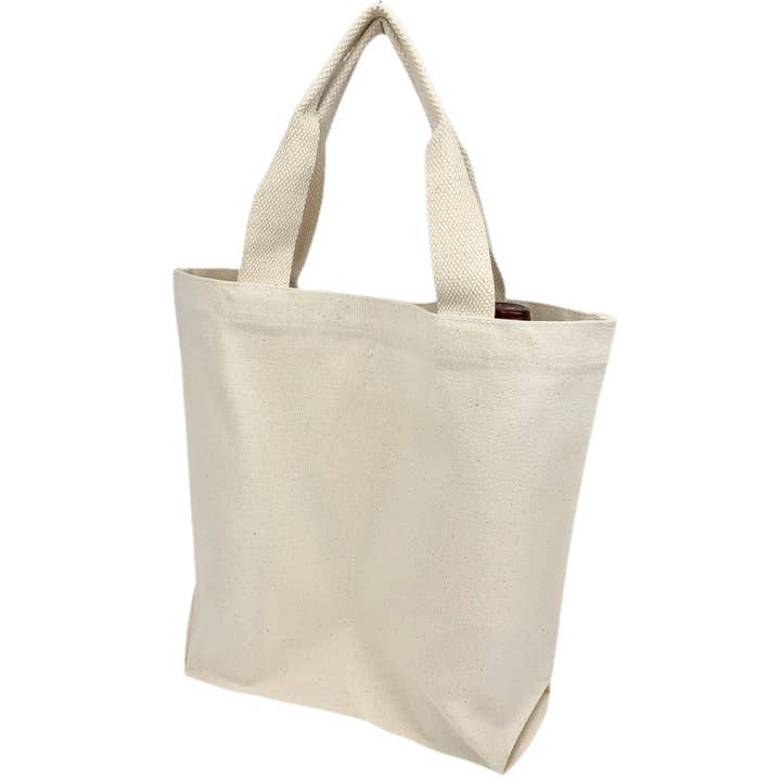 Natural Beige Two Bottle Wine Bag for wholesale on Faire