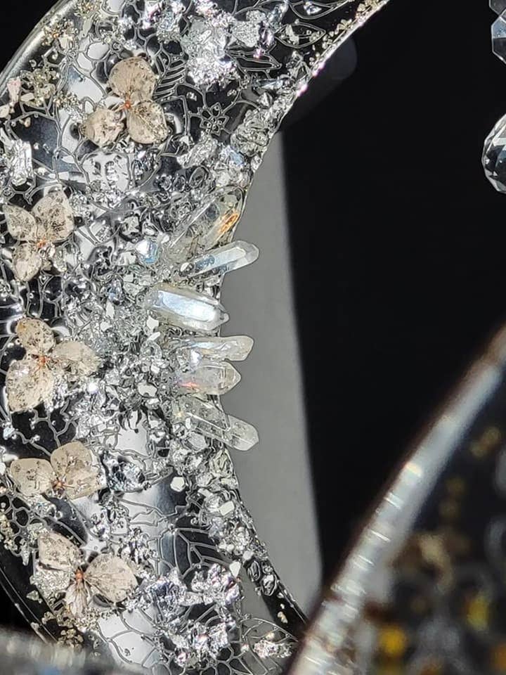 Quartz Crystal, Crystal Suncatcher, Moon Decor for wholesale by Grey Stone boutique