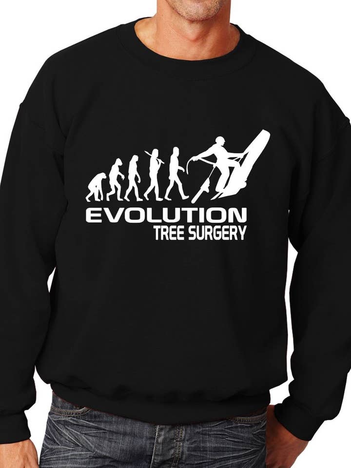 Evolution Of Tree Surgeon Funny Sweatshirt for wholesale by Print4U
