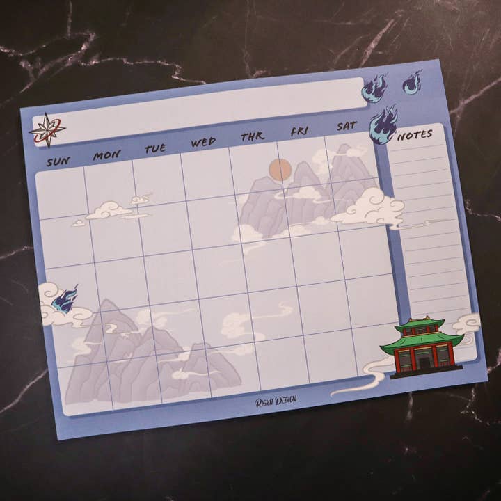 KPOP Noisy Month Planner Notepad for wholesale by Riskit Design