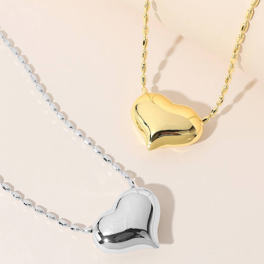 Puffy Heart Pendant Necklace and other Wholesale puffy heart for your store trending on Faire.