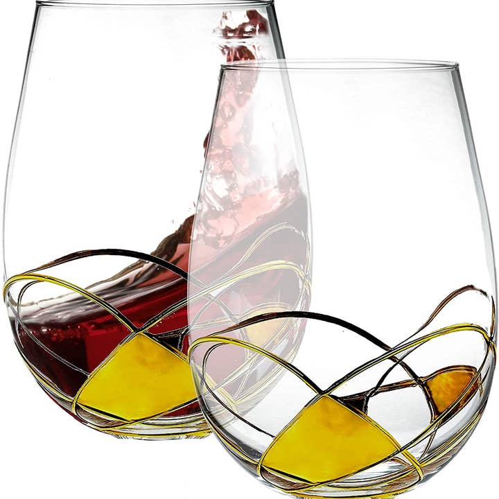 Bezrat Set Of 2 Tumblers With Gold Shade for wholesale by Bezrat