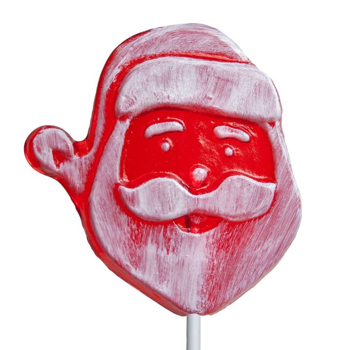Frosted Santa Face Lollipops for wholesale by Melville Candy Company