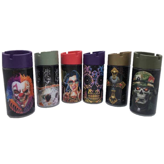 Smokezilla Printed Glass Butt Bucket Assortment- 12/Pack for wholesale by Novelty Closeout