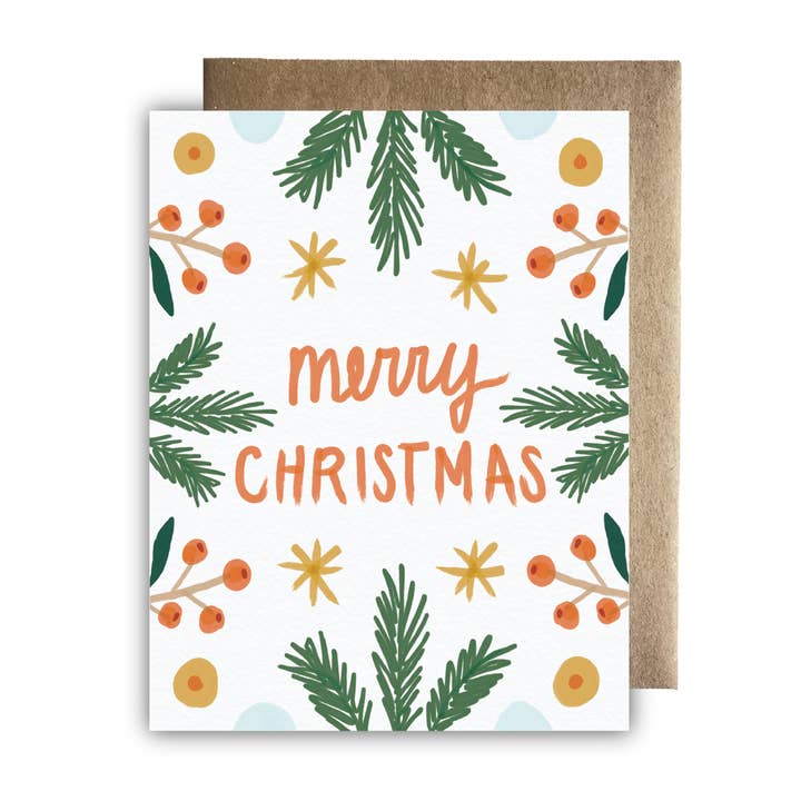 8 Card Boxed Set - Merry Christmas Symmetry for wholesale by Maija Rebecca Hand Drawn