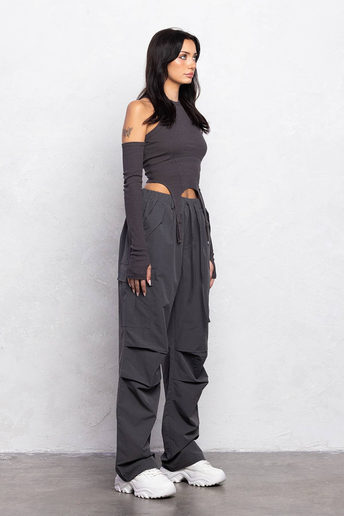 No Vacancy - Vente Pantalon – femme - Nouveaux pantalons parachute à larges jambes9