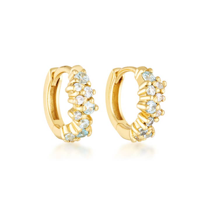 SOMETHING BLUE COVEY HUGGIES | GOLD for wholesale by EL&RO Jewellery