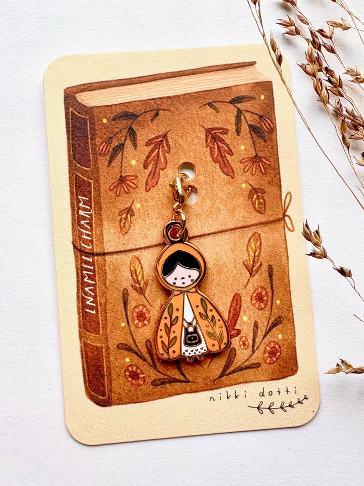 Emalje charm - Dotti pige for engroshandel hos Nikki Dotti