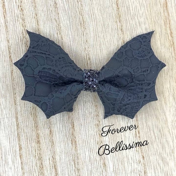 Bat Bow | Pinch Bat Bow | Halloween Bow | Halloween | Bat for wholesale by Forever Bellissima
