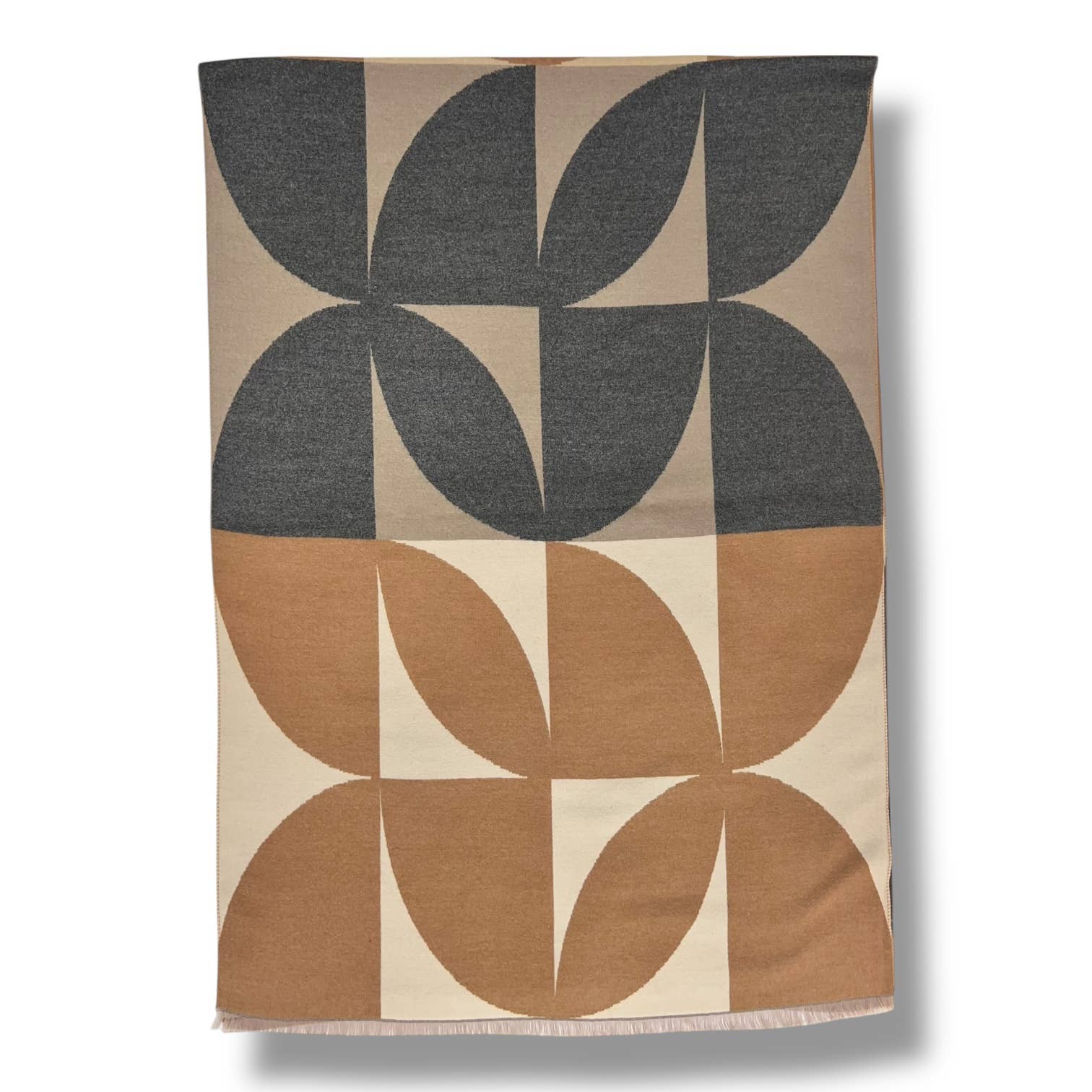 London Scarves - Wholesale Scarf - Women's - Retro print on cashmere blend scarf finished with fringes21