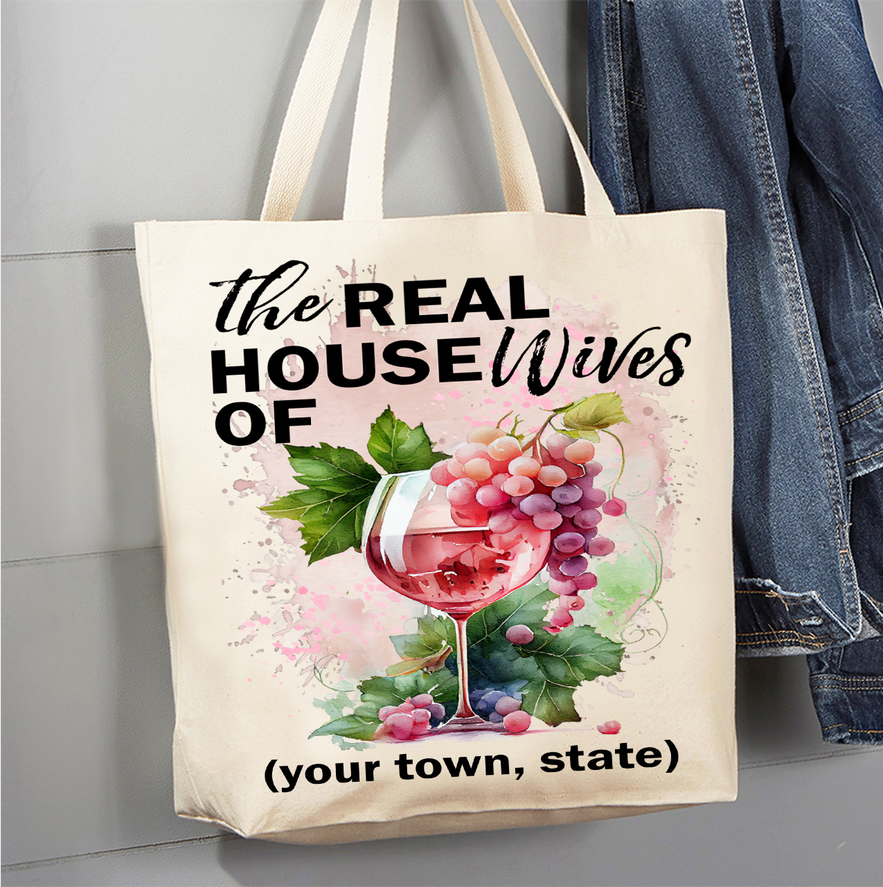 Avery Lane Gifts – wholesale Tote bag – Women's – Wine The Real Housewives of Canvas Tote Bag0