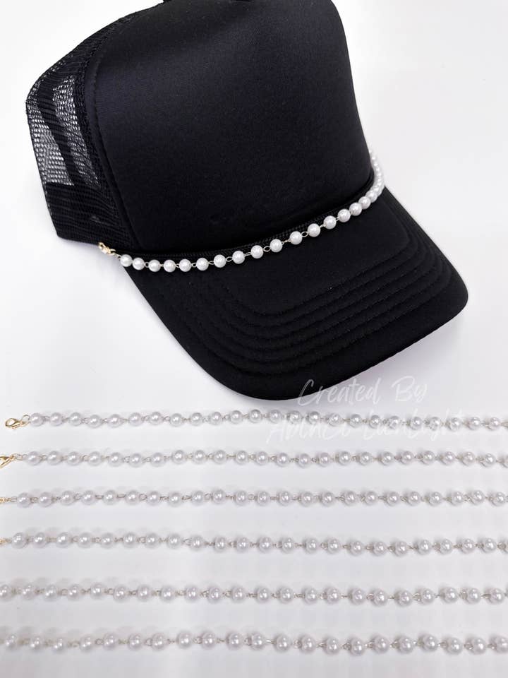 Trucker hat chains pearl trucker hat jewelry chain for wholesale by ABLNco