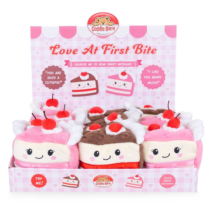Cuddle Barn, Inc. - Wholesale Stuffed/Plush Toy - Kids & Baby - Love at First Bite Squeezers (Valentine's Cake Squeezers)