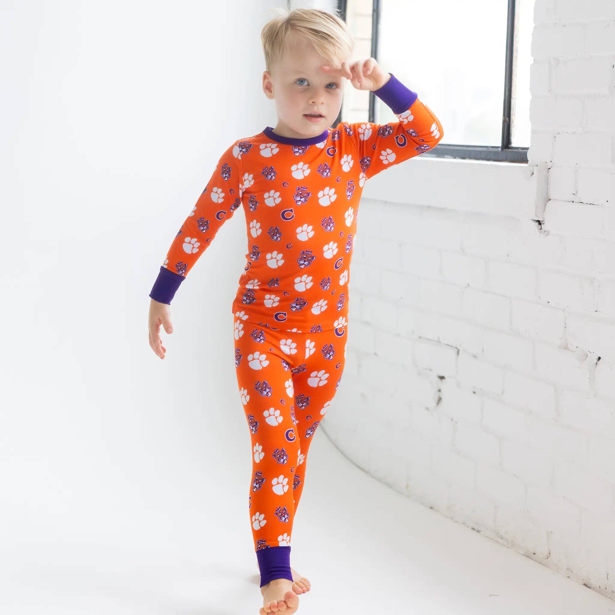 Tailgate Tikes - Wholesale Sleepwear Set - Kids - Clemson Tigers Two-Piece Pajama Set2