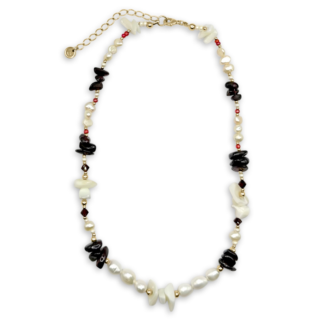 Camilla Limón - Wholesale Beaded/Pearl Necklace - Gemstone Fresh Water Pearl Mother of Pearl Gold Necklace8