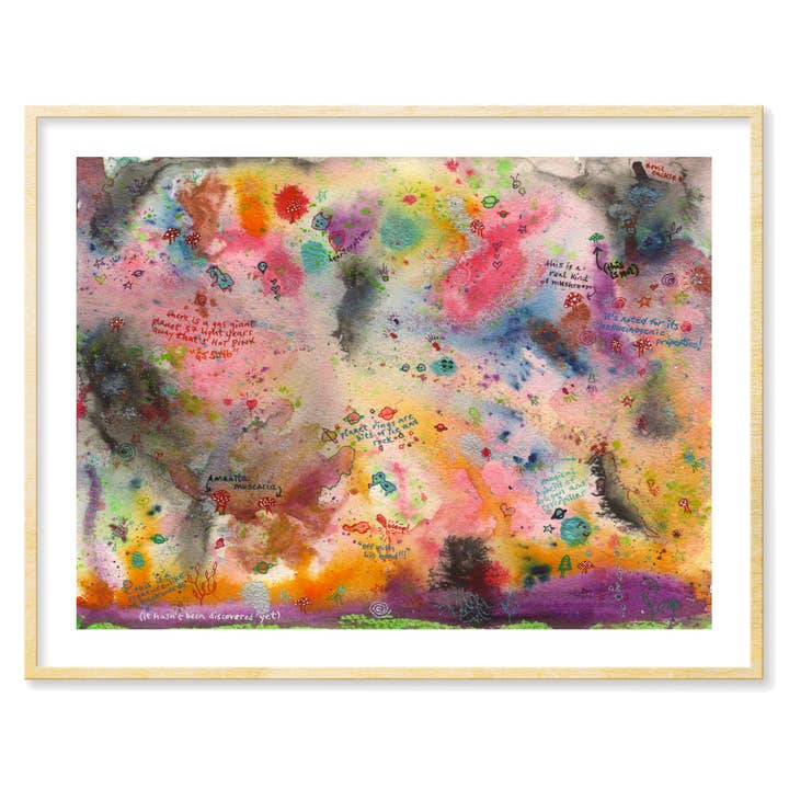 Roze Shroomiverse Art Print voor wholesale door Tamara Garvey Illustration