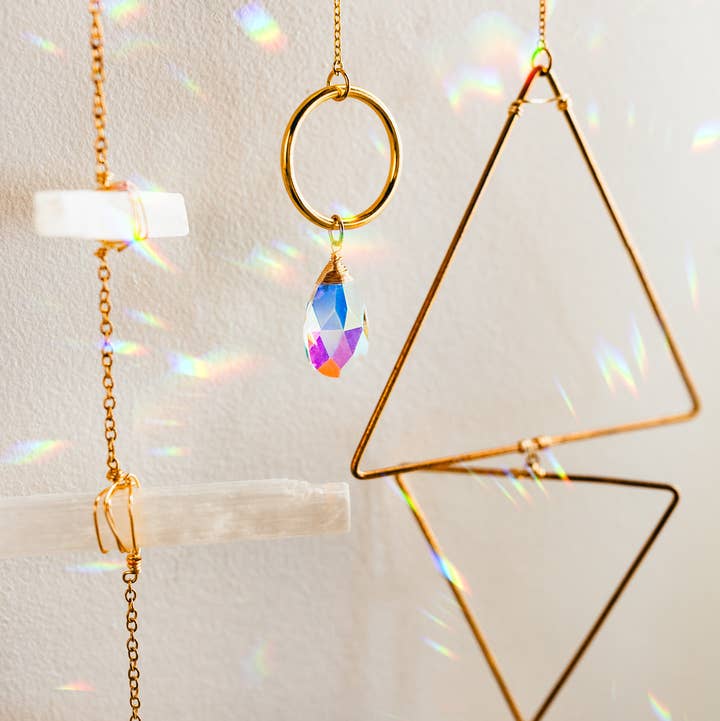 Elise Marie DeSigns - Wholesale Mobile - Selenite Wand Wall Hanging | Zen Crystal Wand Home Decor6