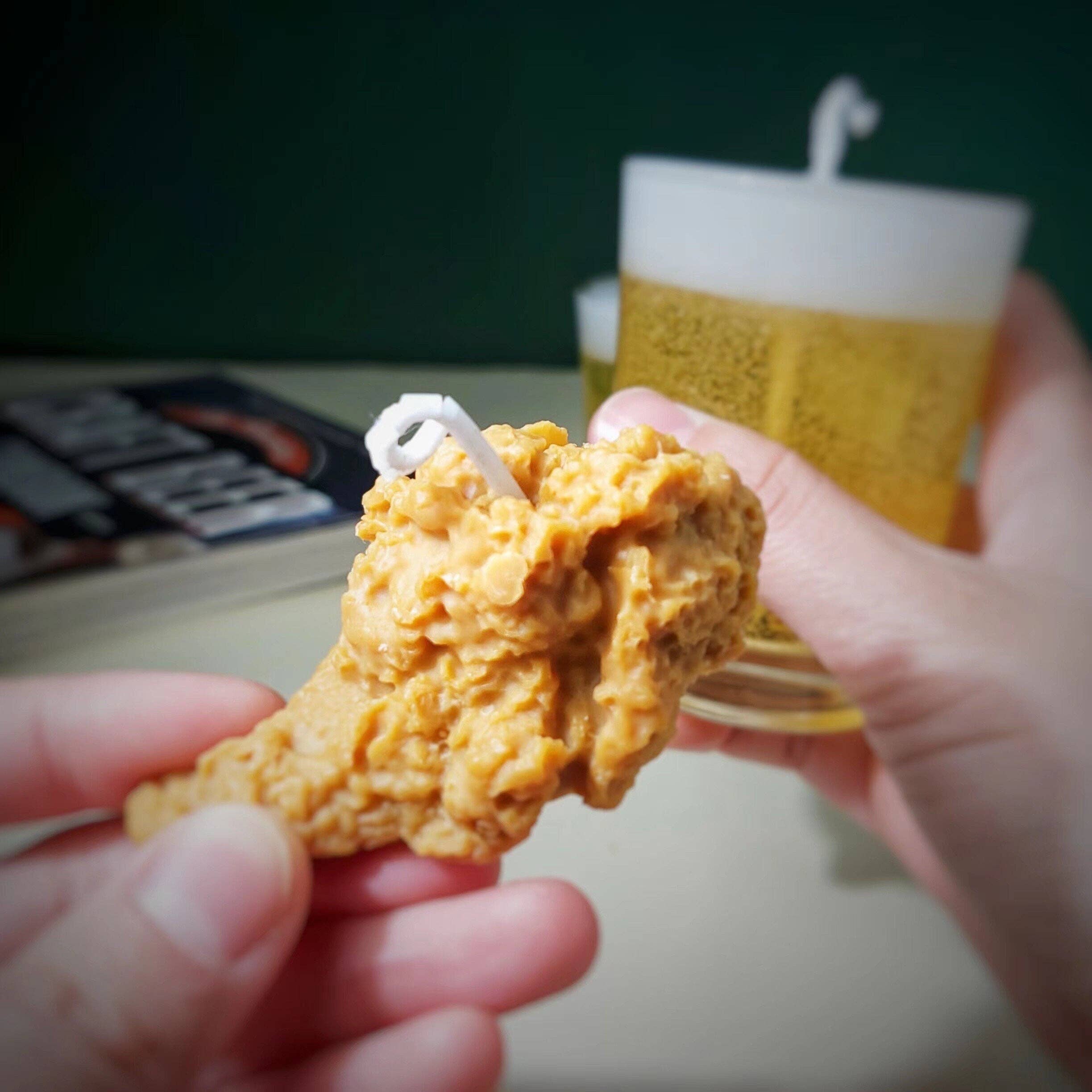 Duckling Candle - Wholesale Novelty Candle - Fried Chicken Candles Crispy Fried Chicken Wing Candles1